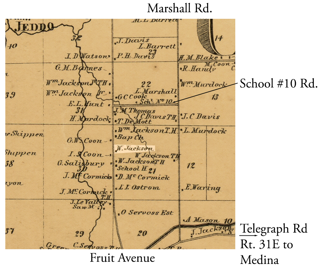 1860 Niagara Orleans Counties Rid-11 Excerpt Map